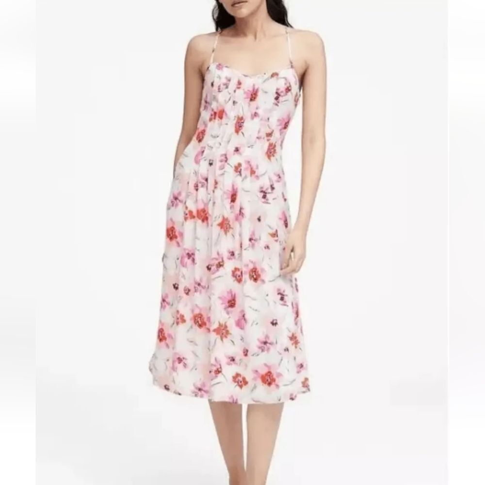 Banana Republic Floral Midi Dress sz 10